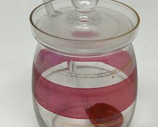 Lot 79 | Cranberry Glass Sugar Dish
