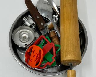 Lot 88 | Vintage Baking Utensils & Rolling Pin
