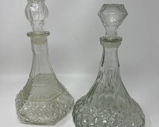 Lot 71 | 2 Vintage Pressed Glass Decanters
