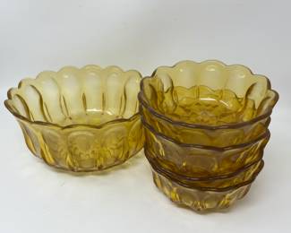 Lot 67 | Vintage Amber Pressed Glass
