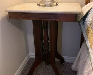 Marble Top bedside table. 