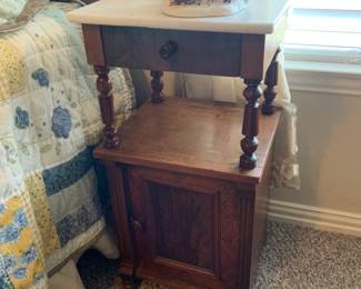 Marble top Bedside Table