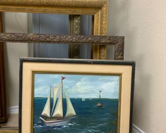 Oil paintings. Small, medium & large picture frames available(most are new). 