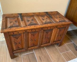 Carved Oak Coffer(Chest, Trunk).