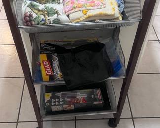 Storage basket on wheels 