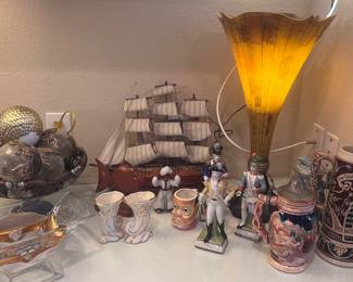 Decor items and lots of unique lamps 