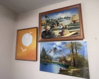 Vintage Wall Art. Over 60+ pieces of wall art and 40+ frames 🤎🧡🩵