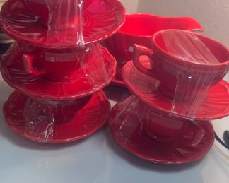 Red Tea Cup set