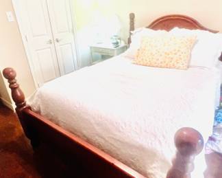 Vintage Bedframe. Solid wood with adjustable mattress. Queensize