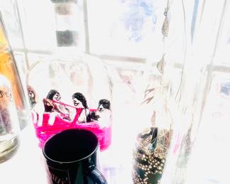 Each bottle is hand-painted with faity lights installed 