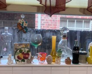 Painted Glass Bottles, custom hand-painted, one of a kind. 