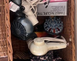 Blow dryers and curling irons 