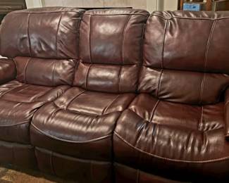 Very Nice Leather Sofa with built-in Recliners
