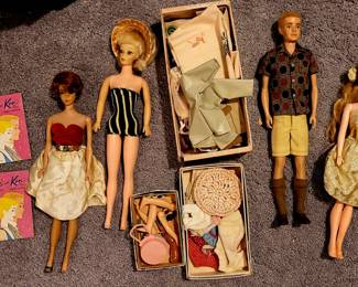 1950s-1960s Barbies and Parts/Accessories 