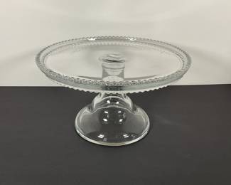 Vintage Beaded Edge Cake Plate