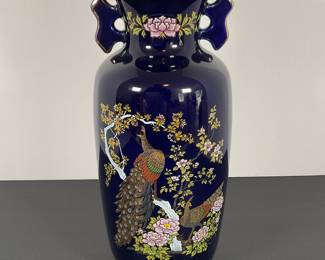 Japanese Porcelain Vase W/ Peacocks