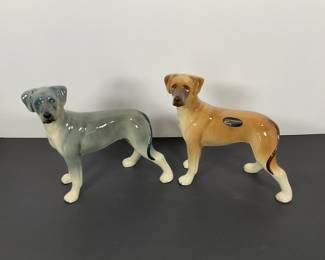 Great Dane Porcelain Figures by coopercraft