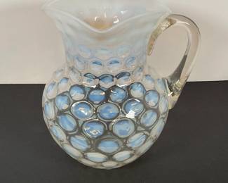 Fenton Coinspot Opalescent Pitcher