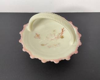 Early 20th C Custard glass Card tray