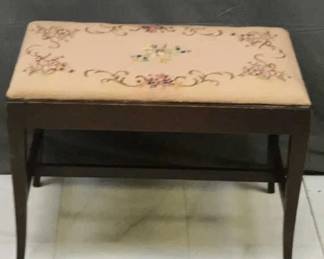 needlepoint piano bench