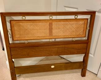 $250 - Baker MCM cane headboard #1 - 39"W x 35.5"H