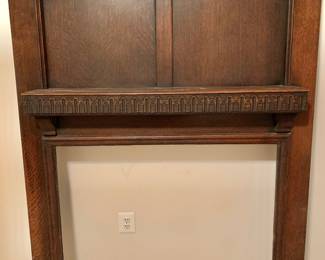 $250 - Vintage solid wood fireplace mantle - 51.5"W x 72"H (interior 39.5"W x 37.5H)