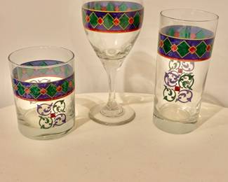 $5 each - Pfaltzgraff "Amalfi Classic" - 8 each water, highball, wine glasses