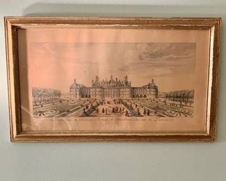 $65 - Vue Du Chateau De Chambord Framed Print - 23" x 14"