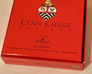 $16 - Set of 6 Lynn Chase coasters, each 4.25" square
