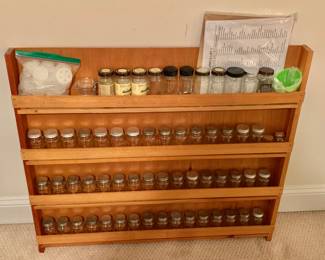 $50 - Extra large wood spice rack - 29" H x 33" W