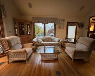 Wicker All Season Furniture - Reclining Chairs, Sofa, Coffee table and Side table