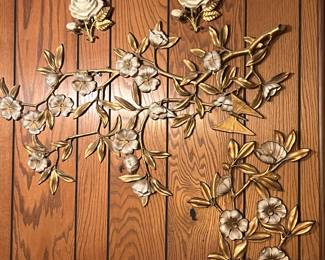 MCM Syroco Dogwood Flower and other wall flower plaques