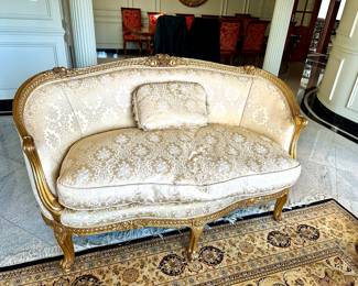 Louis XVI style upholstered Settee