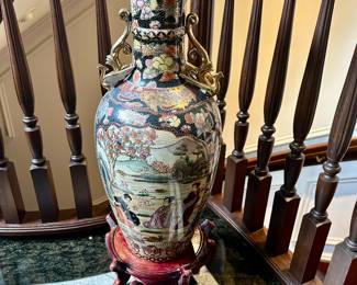 Satsuma Porcelain Floor Vase