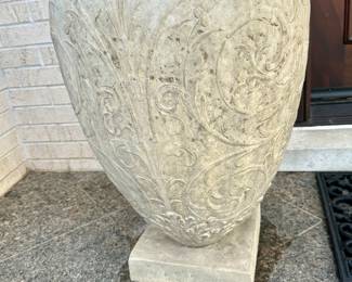 2 Large Cement Outdoor Planters