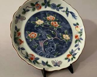 Chinese Dish With Floral Decoration
