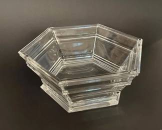 Tiffany & Co. Windham Six Sided Audrey Ross Crystal Bowl
