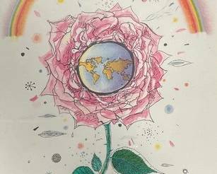 Bruno Zupan (B. 1939), Untitled, 1981, Lithograph Made For World Federation Of United Nations 1981 Flag Series
