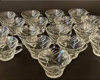 Set Of 17 Glass Punch Cups
