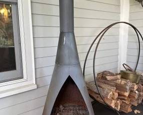 Chiminea Style Outdoor Wood Burning Stove
