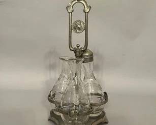 Vintage Silverplate Cruet Set By Redfield & Rice, New York
