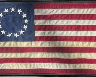 Framed Reproduction Betsy Ross American Flag
