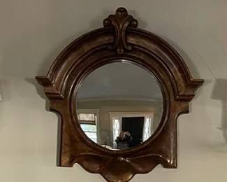 Pair Of Rococo Style Triple Arm Brass Wall Sconces (mirror Not Included)
