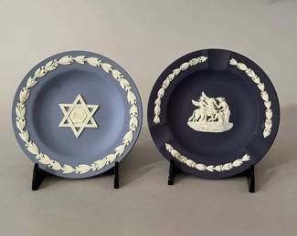 Wedgwood Jasperware Ashtray And Judaica Dish
