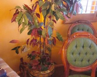 Asian-Style Floor Potted Tree