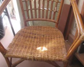 Bamboo & Woven Accent Chair