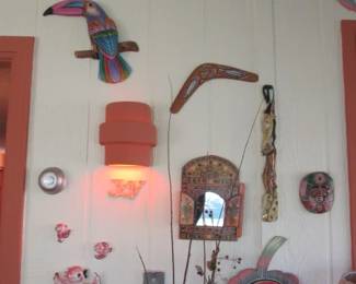 Wall Decor, Including Masks, Animals, Boomerang & Mirror