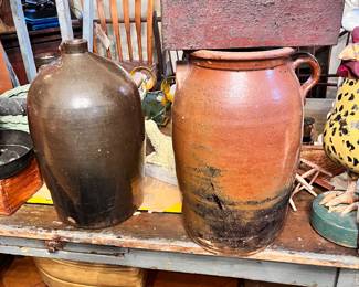A crock & churn…. There was something about all these churns, we have more churns than any other item.