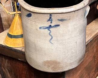 Very Old Chest with wooden hinge carved into chest