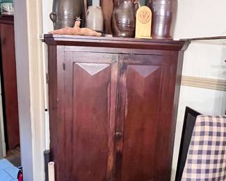 Corner cabinet with wonderful patina